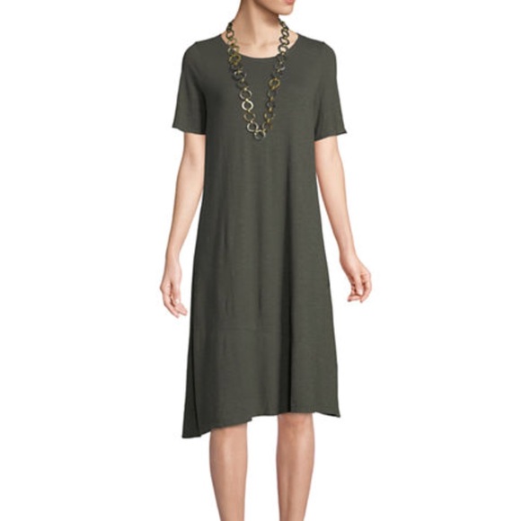 Eileen Fisher Dresses & Skirts - ✨ Eileen Fisher Navy Asymmetric Shift Dress ✨